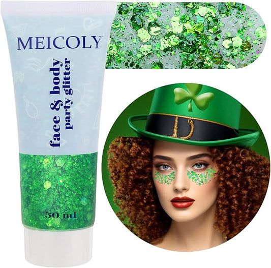 OnePearl green face glitter image for beauty-focused consumers