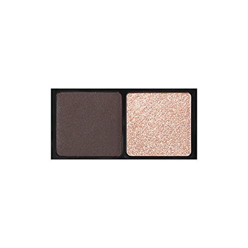 ANNA SUI - Eye Color Compact - Two-Tone Eye Shadow Fillers for Eyeshadow Palette - Brown and Pearl Beige Light Orange Long-Lasting Eye Makeup - 03 Bitter Chocolate x Sugar - 0.05 oz.