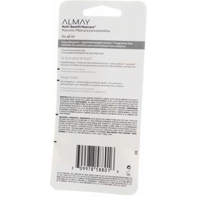 Almay One Coat Multi-Benefit Mascara, Blackest Black, 0.24 Fluid Ounce (Pack of 2)