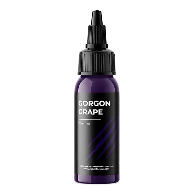 Purple Tattoo Ink by Monsters Ink Tattoo, Gorgon Grape Purple Tattoo Ink 30ml