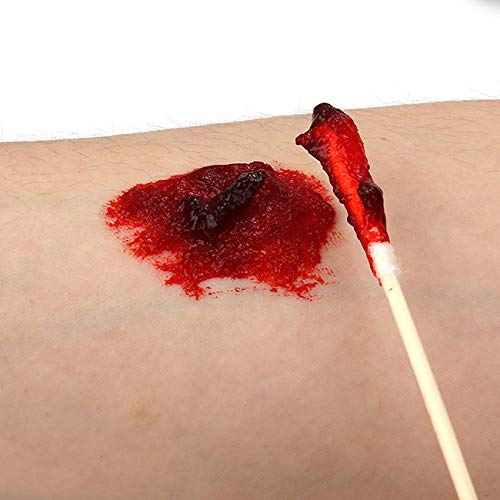 Sfx Makeup Kit Halloween Party Stage Special Effects Makeup Wax Kit, Fake Wound Moudling Scar Wax Nude Color Putty (1.6 Oz), Scab Blood Gel(1.06Oz), Stipple Sponge, Spatula Tool
