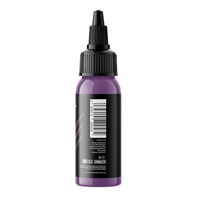 Purple Tattoo Ink by Monsters Ink Tattoo, Vengeful Violet Purple Tattoo Ink 1oz