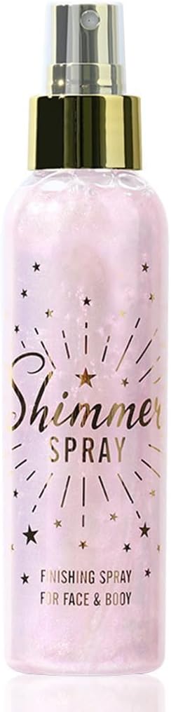Glitter Spray for Hair, Body & Clothes, Quick-Drying Waterproof Body Shimmer - 3.72fl Oz (Pink)