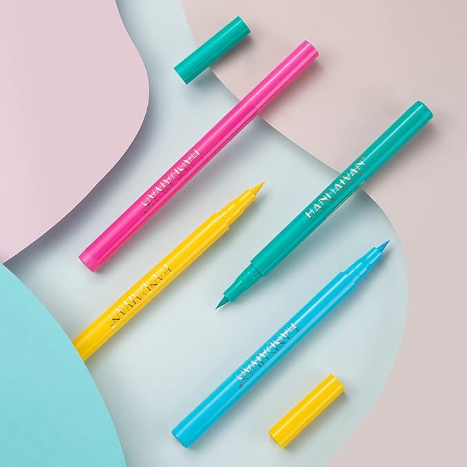 BestLand 12 Colors Matte Liquid Eyeliner Set Rainbow Colorful Neon Eyeliner Pencil Pigmented Waterproof Smudgeproof Long Lasting Gel Eye Liner Christmas Makeup Gift Kit for Women (Set E)