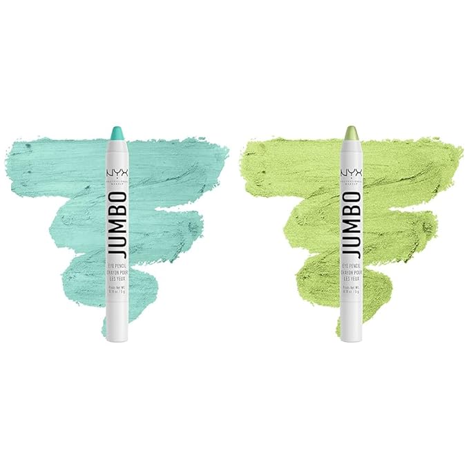 NYX PROFESSIONAL MAKEUP Jumbo Eye Pencil Bundle - Macaroon (Mint) & Matcha (Green)