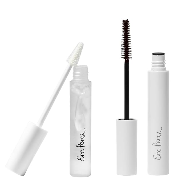 Ere Perez - Avocado Waterproof Brown Mascara + Aloe Gel Lash Eyebrow Mascara BUNDLE | Sensitive Eye Safe, Vegan, Cruelty-Free Clean Beauty