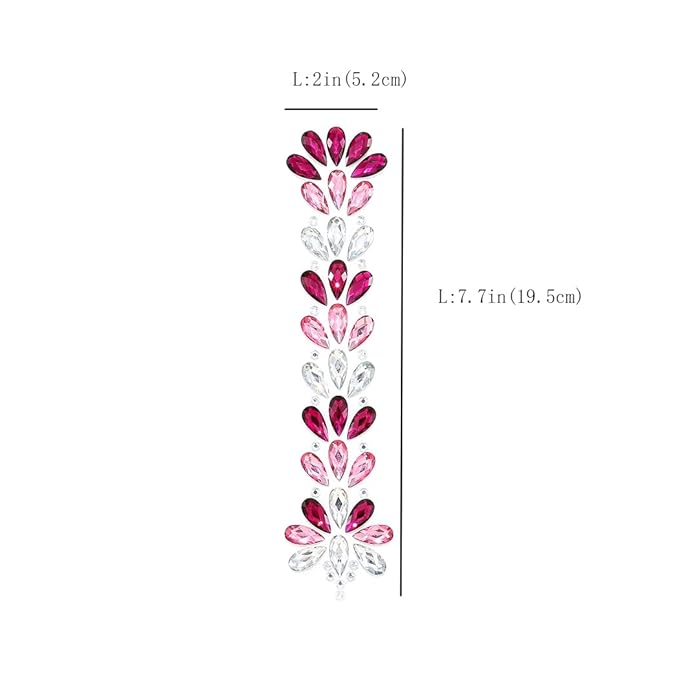 Crystal Face Stickers Tears Rhinestone Self-adhesive Hair Stickers Music Festival Revelry for Women and Girls