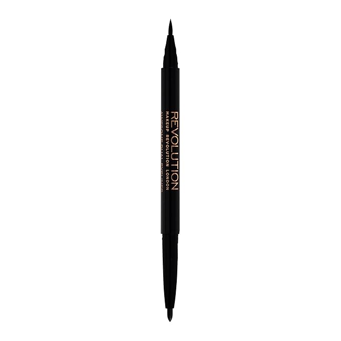 Makeup Revolution Awesome Felt Eyeliner, Dual Ended Eyeliner Pen, Highly Pigmented & Last All Day Long, Cruelty-Free, 5g
