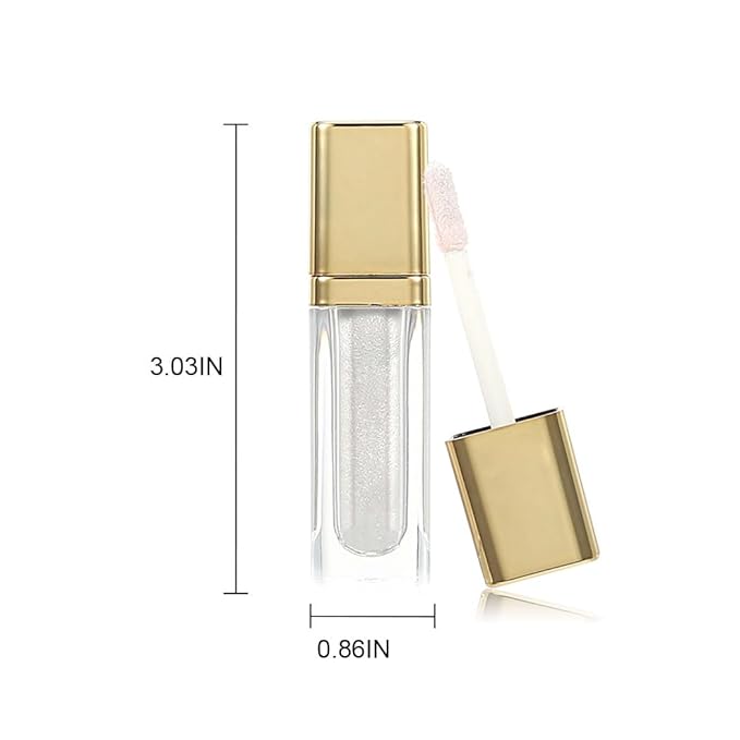 Kilshye Glitter Liquid Eyeshadow Shimmer Eye Shadow Metallic Eyeshadows High Pigment Eyes Shadow Long Lasting Waterproof Eyes Liquid Makeup for Women and Girls Pack of 1 (F- White 1)