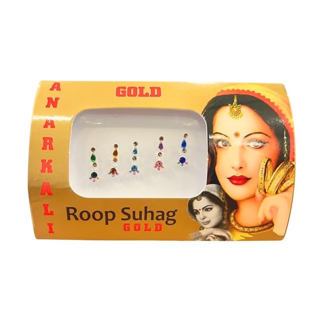 THE-KLASSY | Glitter Fancy Round | Bindis for Women | Small Size for Women and Girl. (DESIGN 10)