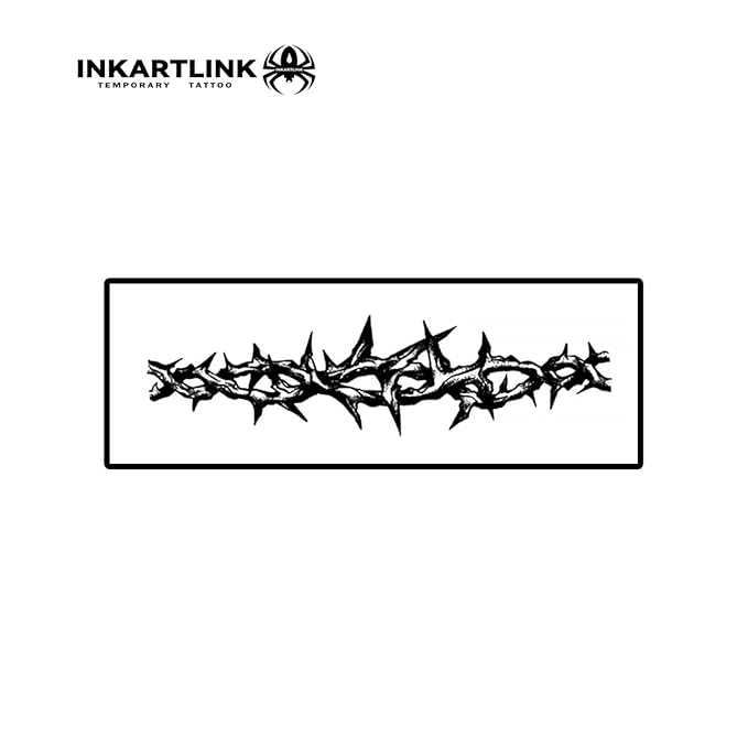 Semi Permanent Tattoo,men's tattoo, exquisite and realistic design, fun tattoo experience, cruelty-free, non-reflective, waterproof (Thorns)