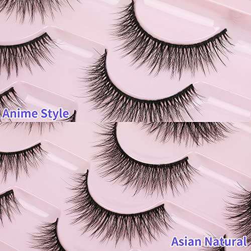20 Pairs Lashes Pack Wispy Eyelashes Natural Look