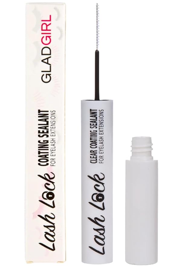 GladGirl Lash Lock Clear Coating Sealant for Eyelash Extensions - Ultimate Aftercare - Long-Lasting, Waterproof, Enhances Shine, Protects & Extends Lash Life, 4ml