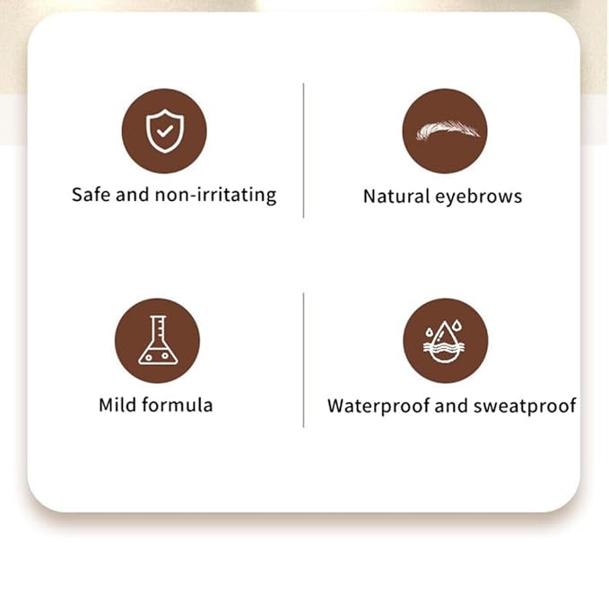 Eyebrow Tint Kit - Instant Brow Color, Professional Makeup Tinted Mascara, Eyelash and Brow Dye With Natural Effects - Safe & Easy to Use - Light Brown
