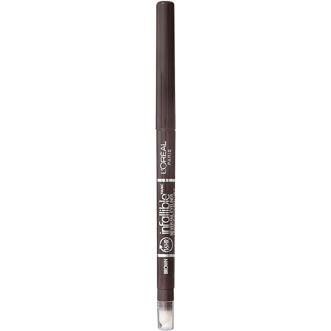 L'Oreal Paris Makeup Infallible Never Fail Original Mechanical Pencil Eyeliner with Built in Sharpener, Brown, 0.008 oz.