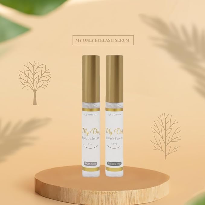 My Only Eyelash Serum - 2 Step Lash System, Mascara & Brush Applicator SET, Eyelash Enhancing Serum, Made in KOREA (2-Pack, 10ml Each)