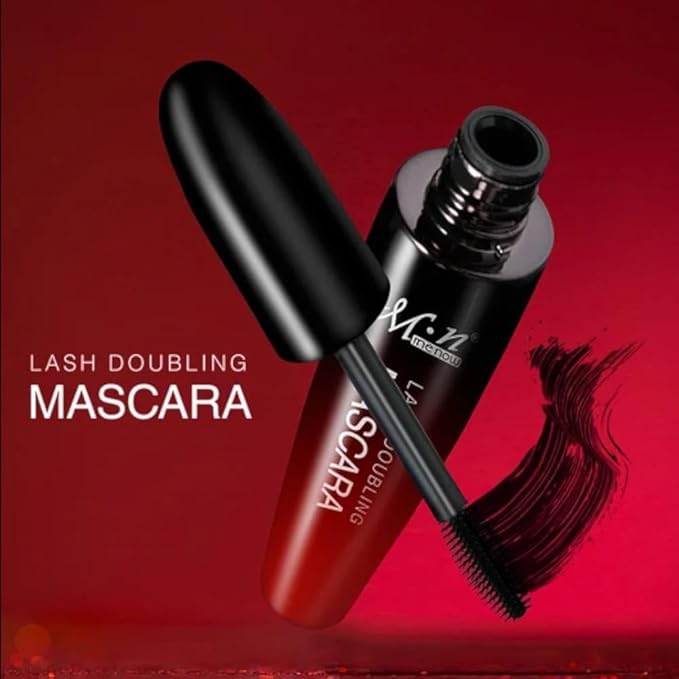 Menow 4D Mascara, False Lash Effect, Natural Volume, Waterproof & Smudgeproof