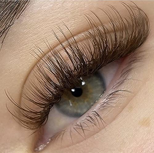 Volume Eyelash Extensions Brown Lash Extensions 0.07 C/D Curl 8-14mm Mix Easy Fan Volume Lashes 3D-20D Lash Self Fanning Automatic Blooming Flower Eyelashes Extension by FADVAN (Brown 0.07-C, 8-14mm)