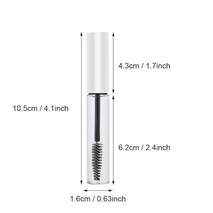 5 Colors 10ml Empty Mascara Tube with Eyelash Wand, Portable Reusable Refillable DIY Container Mascara Brush for Home and Travel (5#)