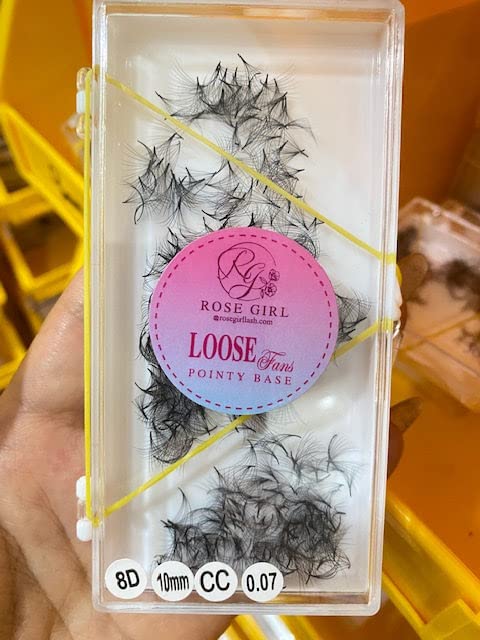 Loose Promade Fans - Natural Look Handmade Volume Eyelashes From 3D To 16D - C CC D DD Curl - False Lashes Extensions - Thickness 0.03~0.1 mm - 8~20 mm Length (8D-0.05-CC (16mm))