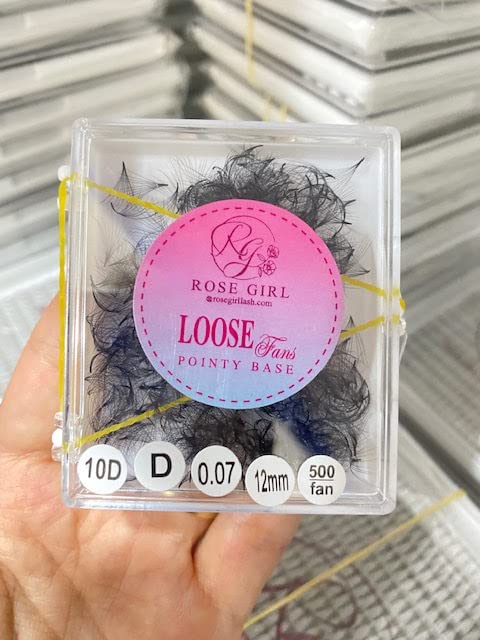 Loose Promade Fans - Natural Look Handmade Volume Eyelashes From 3D To 16D - C CC D DD Curl - False Lashes Extensions - Thickness 0.03~0.1 mm - 8~20 mm Length (10D-0.07-C (15mm))
