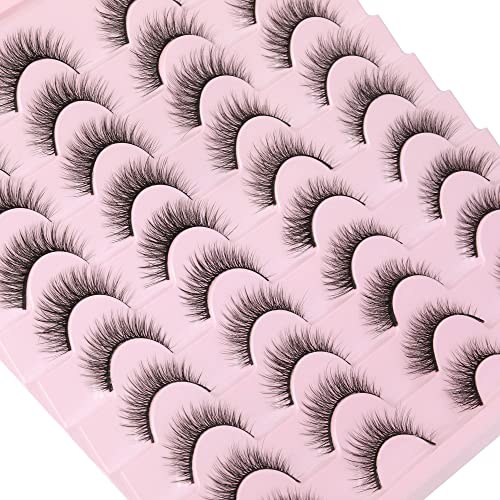 20 Pairs Lashes Pack Wispy Eyelashes Natural Look