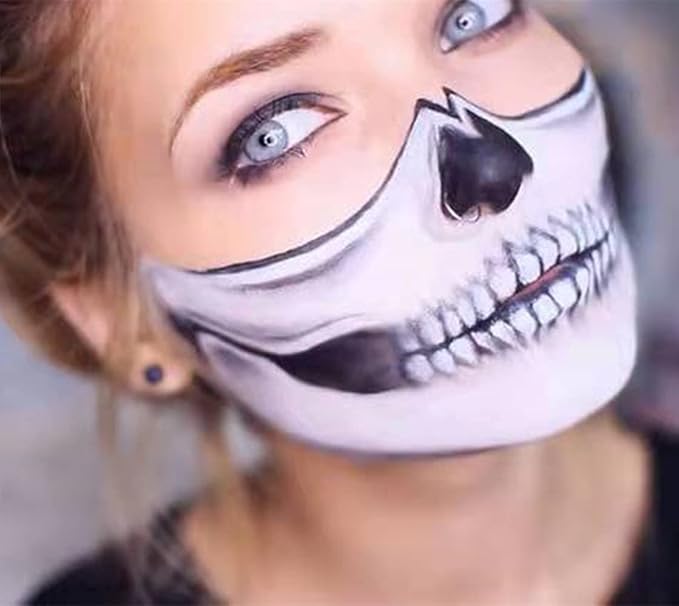 Go Ho Clown White Cream-Blendable Stick - Eye Black Stick,Face Body Paint Professional SFX Makeup,Safe Facepaint&Lip Smacking White Foundation Makeup