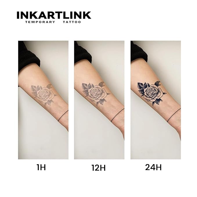 Tattoo Tech, 2 Sheets Extra Large Semi Permanent Tattoo, Temporary Tattoos, Last 1-2 Weeks, Waterproof, Realistic Look, No Adhesive, (henna)318