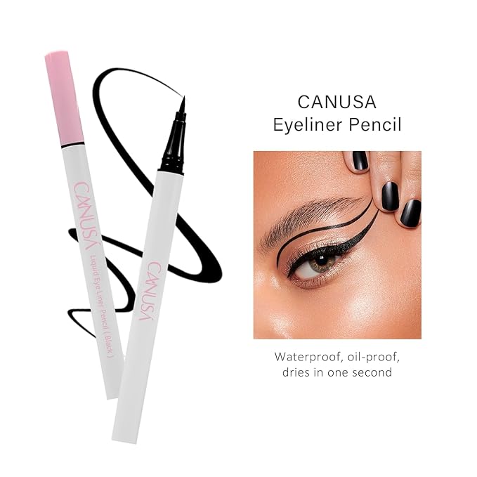 A Set of Quality Eyeliner Eyebrow pencil and Eyelash Mascara, Long-lasting Makeup Waterproof Flawless Cosmetic (A SET, one size)