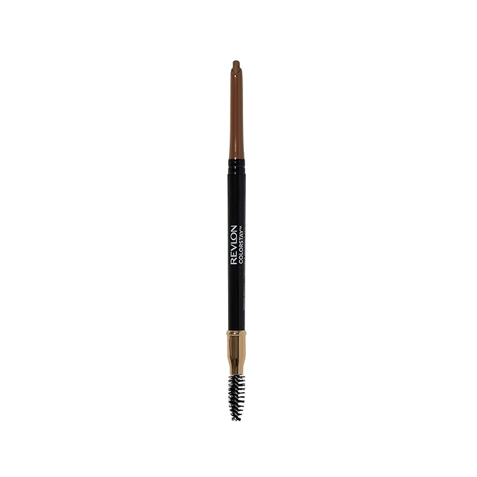 Revlon Eyebrow Pencil, Colorstay Eye Makeup with Eyebrow Spoolie, Waterproof, Longwearing Angled Precision Tip, 210 Soft Brown, 0.01 Oz