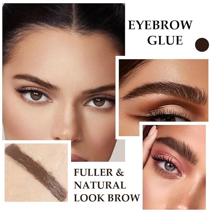 Tinted Thickening Brow Mascara,Brow Fast Sculpt,Waterproof, Transfer-proof, Brush to Fill in Eyebrows and Cover Gray Hairs - Cruelty Free - Light Medium Brown (2pcs 06 Brunette)
