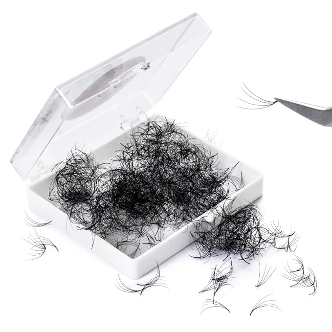 Loose Promade Fans - Natural Look Handmade Volume Eyelashes From 3D To 16D - C CC D DD Curl - False Lashes Extensions - Thickness 0.03~0.1 mm - 8~20 mm Length (14D-0.03-CC (14mm))