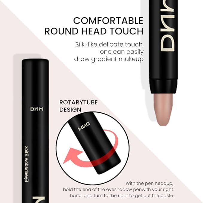 Kaely 2Pcs Cream Eyeshadow Sticks Set for Eyes Waterproof,Caramel Matte Eye shadow Stick Pencil Pen Bulk sombras en crema para ojos 30+30