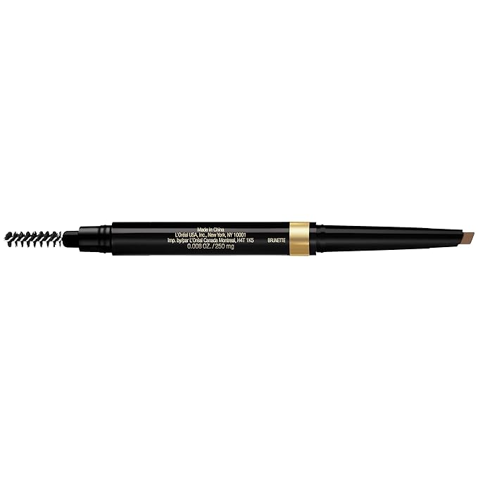 L'Oreal Paris Brow Stylist Shape & Fill Mechanical Eye Brow Makeup Pencil, Brunette, 0.008 oz.