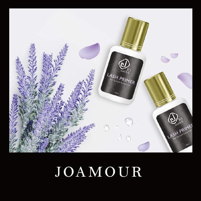 JOAMOUR Lavender Eyelash Extension Lash Primer 15ml | Professional Use for Lash Extension | Easy to remove Proteins and Oils | Nourish Your Natural Lash | Enhances Glue Retention & Dry Time
