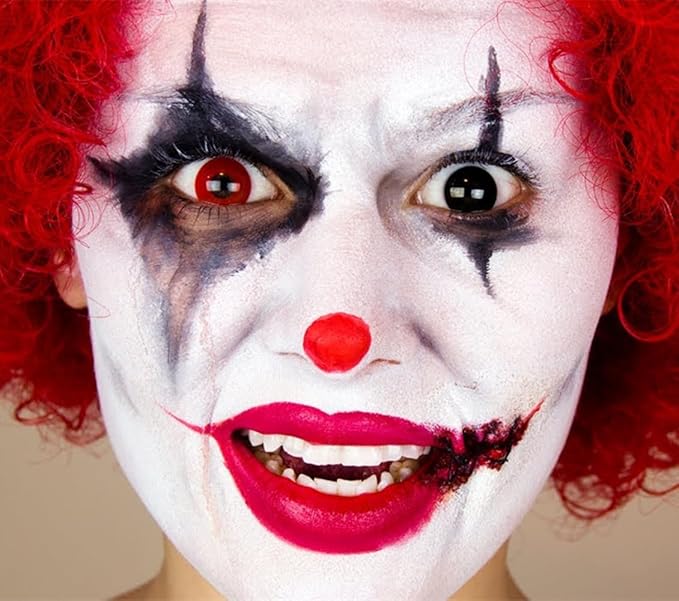 Go Ho Red Black and White Face Body Paint Sticks,Water Based Washable Easily,Smooth and Full Coverage for Halloween Costumes Cosplay SFX Skull Vampire Zombie Clown Makeup