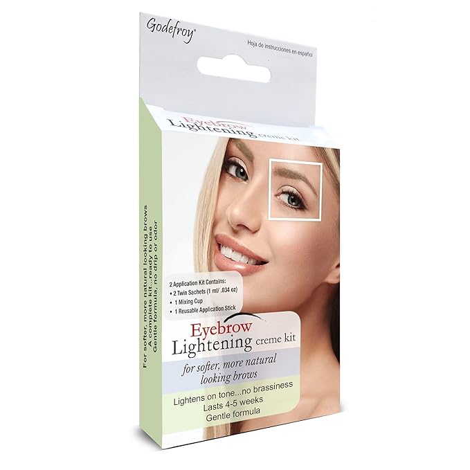 Godefroy Eyebrow Color Lightening Crème, 2 Application Kit, .34 Oz