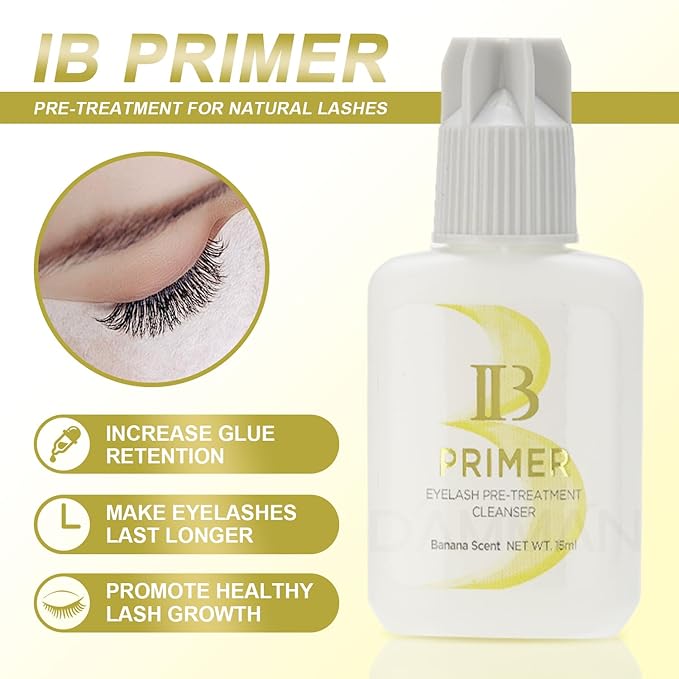 15ml 1 Bottle Banana IB Primer Original Korea Eyelash Extensions IB First For Pre Long False Eyelash Extension Nursing
