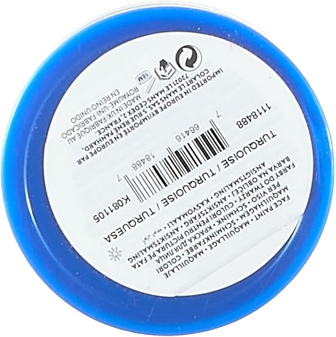 Snazaroo Classic Face and Body Paint, 18.8g (0.66-oz) Pot, Turquoise
