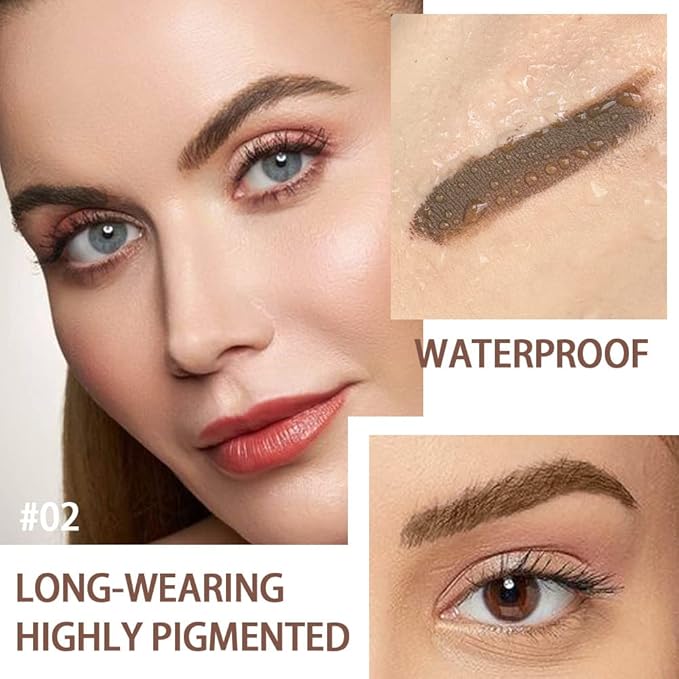 Tinted Thickening Eyebrow Mascara with Two Eyebrow Brushes,Brow Fast Sculpt,Waterproof,Transfer-proof,Eyebrow Tinting Kit- Cruelty Free - Light Medium Brown (4 Pack) (4Pcs 01#&02#&03#&04#)