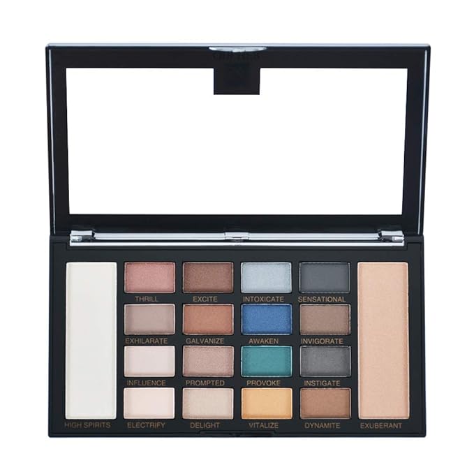 16 Color eyeshadow Palette Matte Face Highligter Powder and Matte Multifunctional Makeup Set Eyeshadow Palette 1 Color Face Highligter Powder 1 Color Face Bronzer Powder Palette 2 Specular Highlights 5.5oz