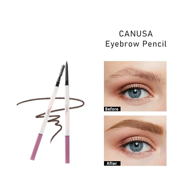A Set of Quality Eyeliner Eyebrow pencil and Eyelash Mascara, Long-lasting Makeup Waterproof Flawless Cosmetic (BROWN Eyebrow pencil, one size)
