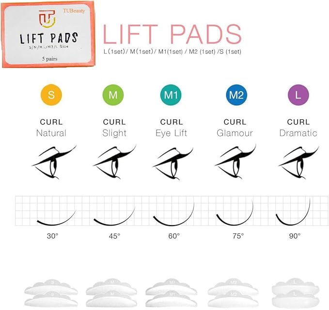 Lash Lift Kit Upgraded Version Glue Complete Eyelash Perm Kit 2025, for Professional Eyelash Lash Extensions, Lash Lifts, Lash Curling, Semi-Permanent Curling Perming Wave TUBeauty
