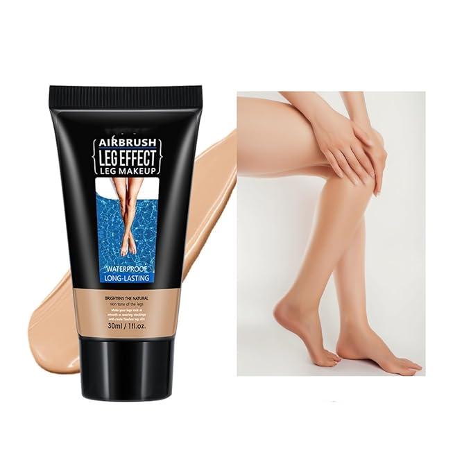 MAEPEOR 3 Colors Body Bronzers Waterproof No Transfer Flawless Looking Leg Makeup Light Leg and Body Scar Cover up Makeup/Tattoo Cover Up (30ML,02 Medium Golw)