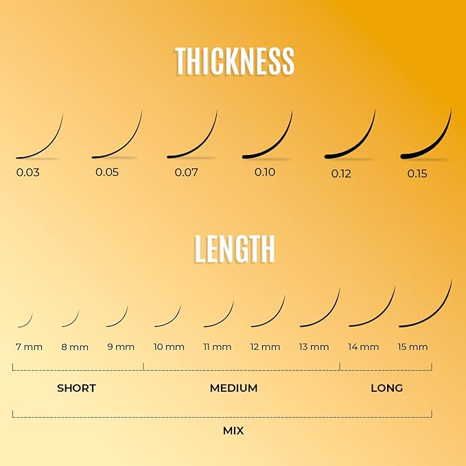 Individual Lashes Semi Permanent Mink Lashes by STACY LASH | Volume & Classic Lash Extensions | C Curl Eye Lashes | Eyelash Extension Supplies for Lash Tech | 16-Rows Lash Tray | C-0.05-14mm