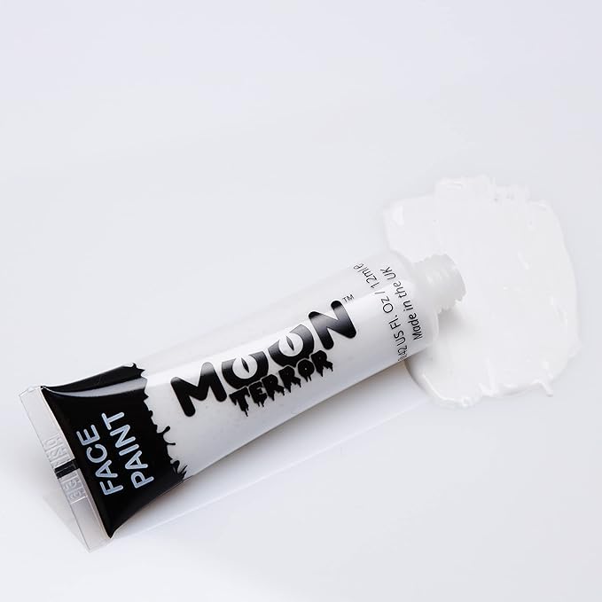 Halloween Face Paint Body Paint by Moon Terror - Wicked White - SFX Make up, Special Effects Make up - 0.40fl oz