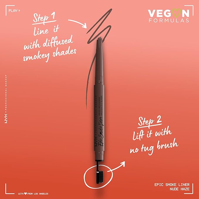 NYX PROFESSIONAL MAKEUP Epic Smoke Liner, Vegan Smokey Eyeliner - Nude Haze (Neutral Brown)