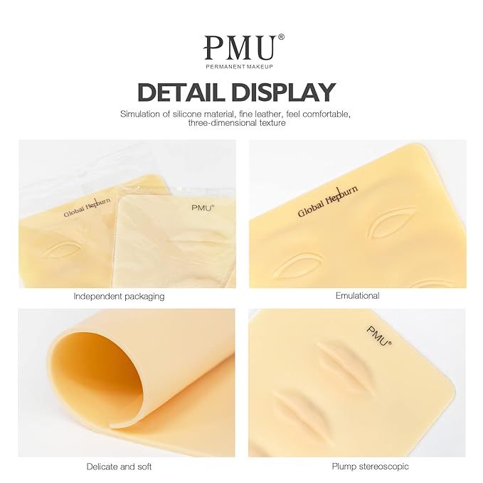 5pcs 3D Practice Skins Silicone Fake Skin for Lip Blush and Mapping Training