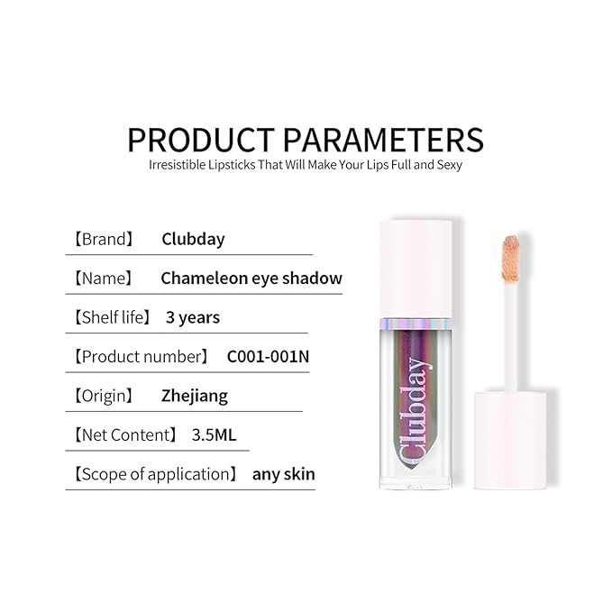 Liquid Glitter Eyeshadow, Metallic Glitter Shimmer Eye Looks Waterproof Long Lasting Quick-Drying Sparkling Eye Shadow Makeup Chameleon 02#
