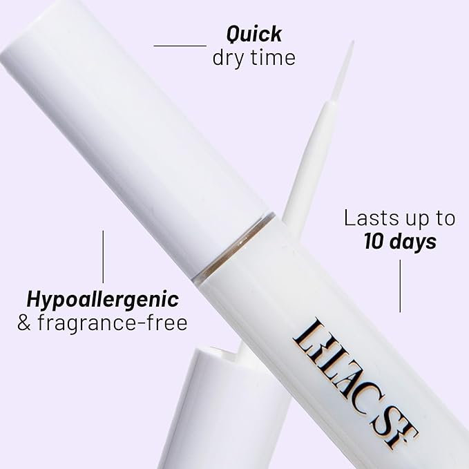 Lilac St - Lock-It-Bond (Clear) - Beginner Lash Cluster Glue - Precise Brush Tip Applicator - Strong Hold & Easy Removal - Waterproof - Sensitive Eyes Safe - Cruelty Free, Vegan, Women Founded